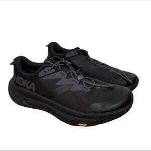 Hoka One One Transport Mens Size 10.5 Black Low Top Athletic Running Sneakers